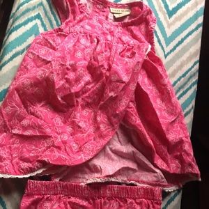 Floral pink print two piece